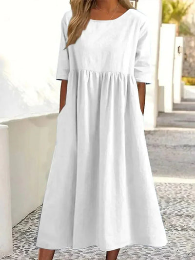 ELENA | Robe mi-longue élégante