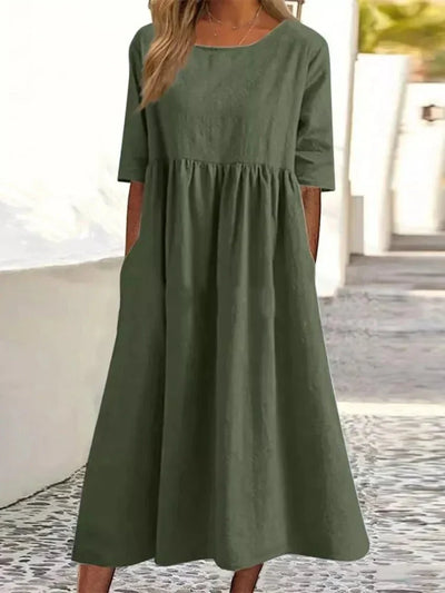 ELENA | Robe mi-longue élégante