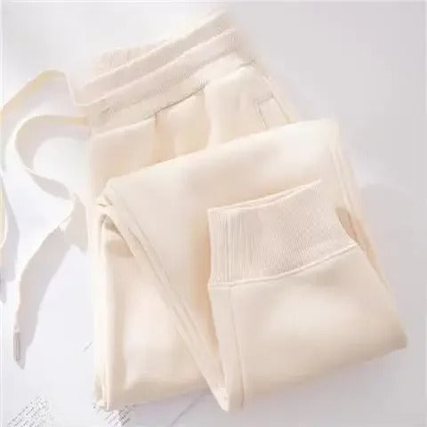Alice - Pantalon long à taille élastique doublé en polaire pour femme
