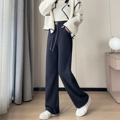 Alice - Pantalon en velours côtelé coupe droite avec doublure polaire épaisse