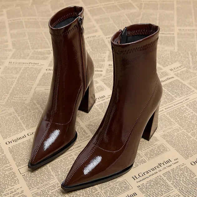 Amelia - Winter Plus Velvet Pointed Toe Boots