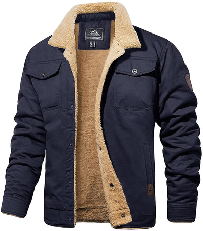 Veste Hiver Homme Vert Armée Sherpa Imperméable Résistante
