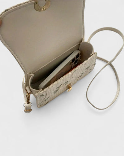 Adeline | Sac bandoulière tissé à motif fleuri