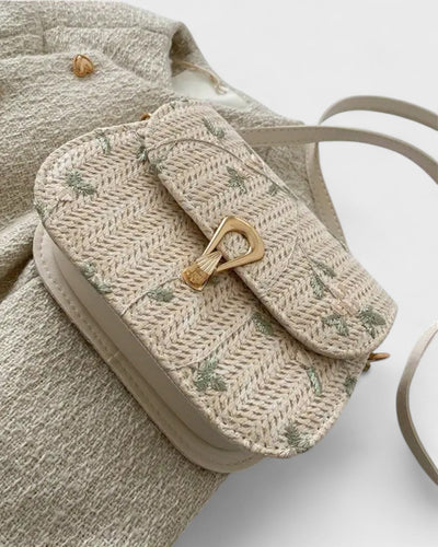 Adeline | Sac bandoulière tissé à motif fleuri