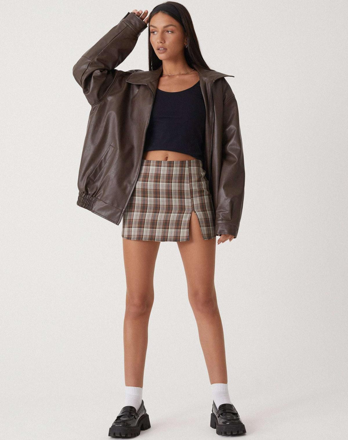Adley - Veste en cuir ample pour femme