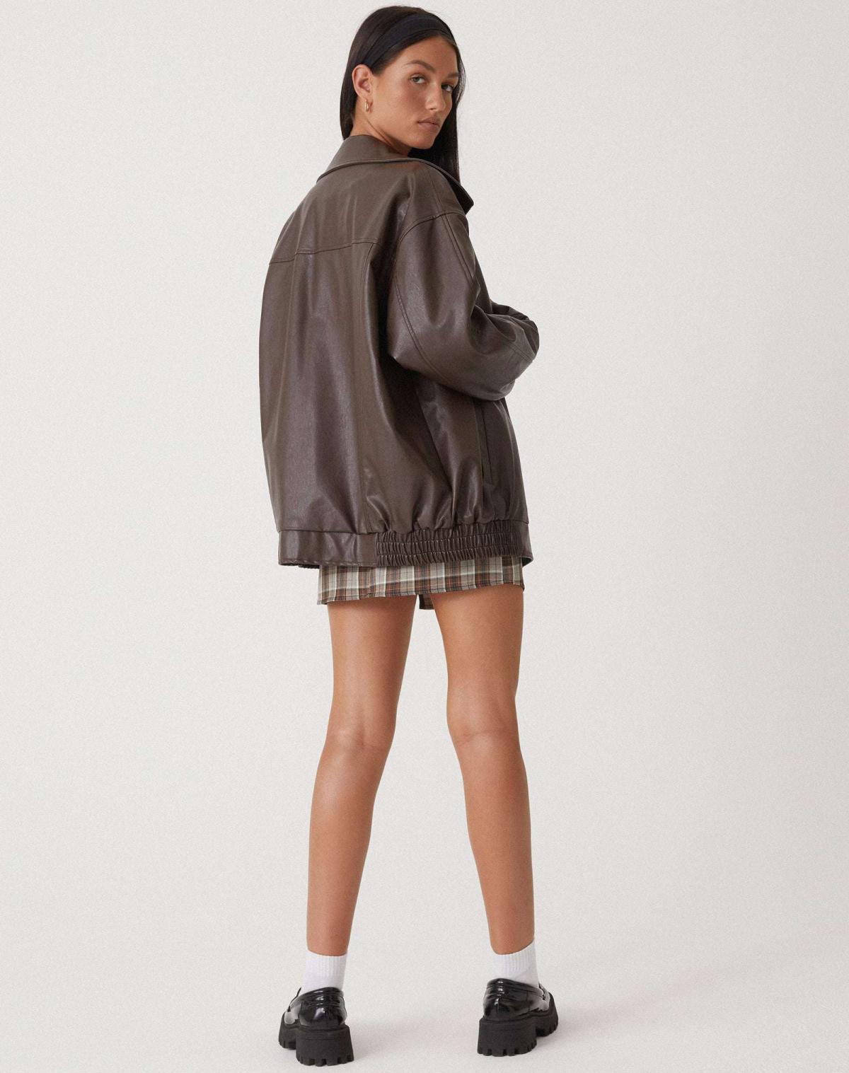 Adley - Veste en cuir ample pour femme