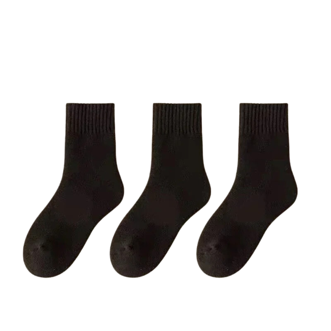 3 paires de chaussettes épaisses en laine pour femmes