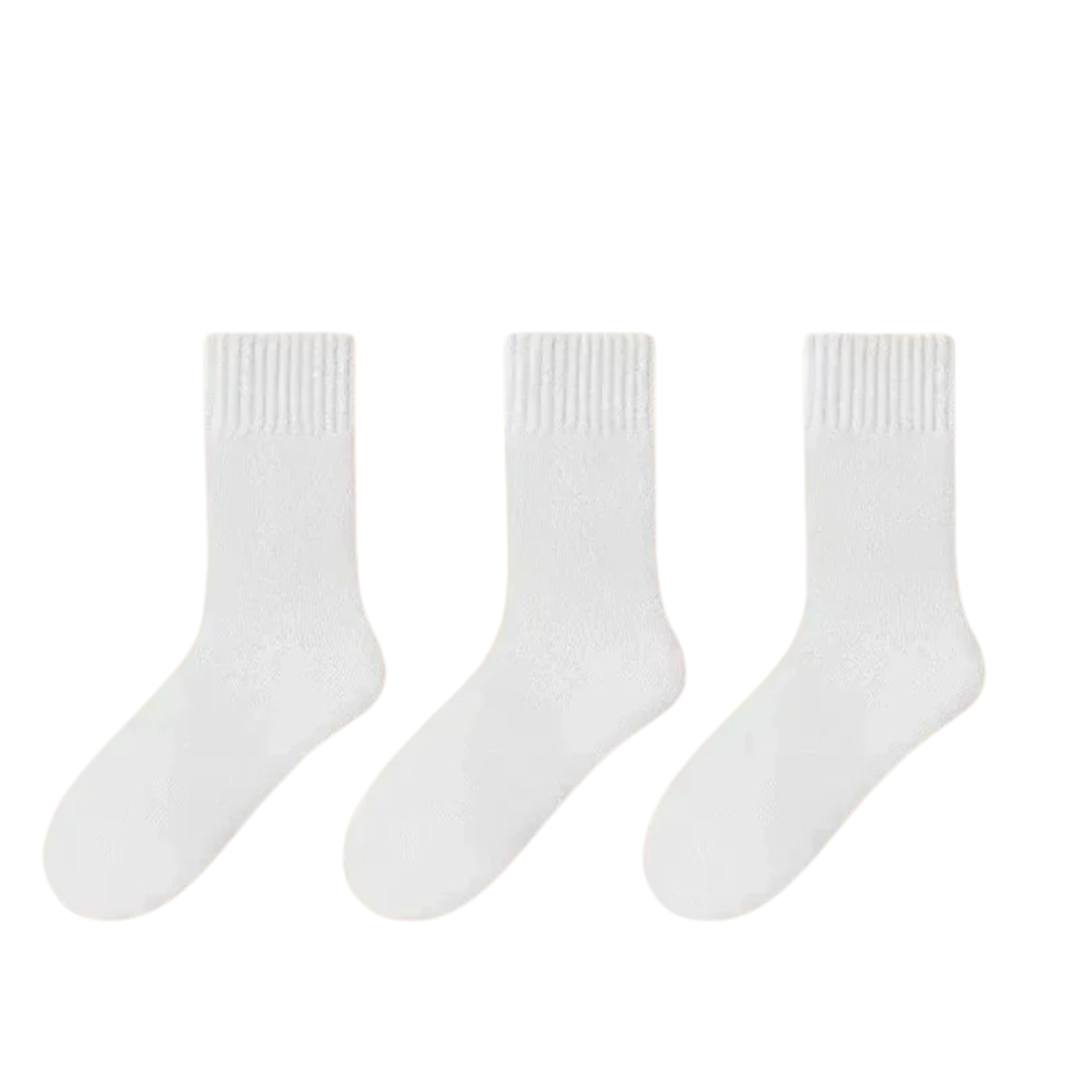3 paires de chaussettes épaisses en laine pour femmes