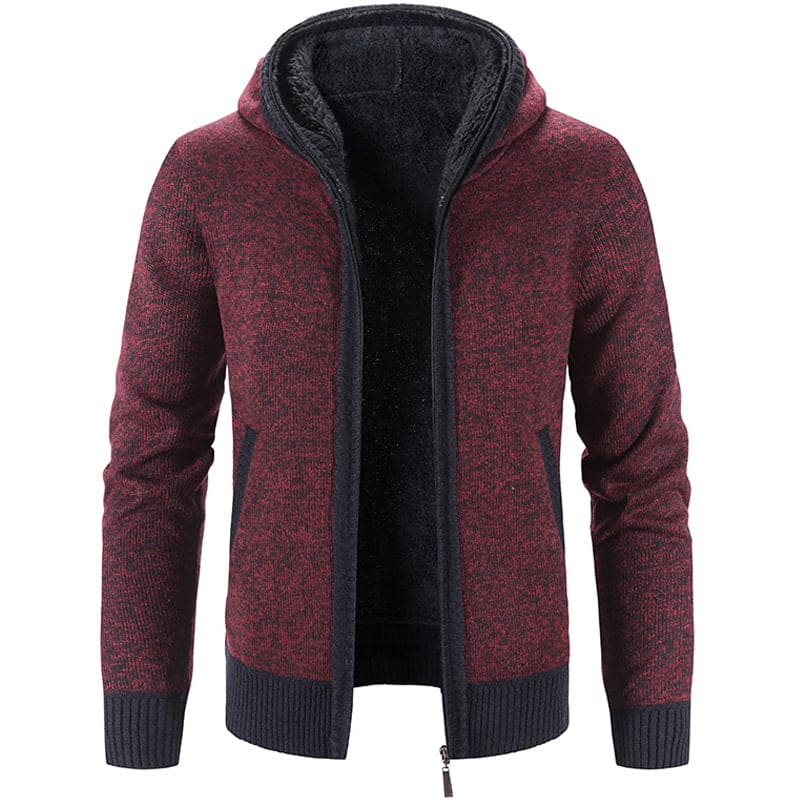 Jimena - Gilet homme en tricot épais avec fourrure et polaire