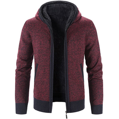 Jimena - Gilet homme en tricot épais avec fourrure et polaire