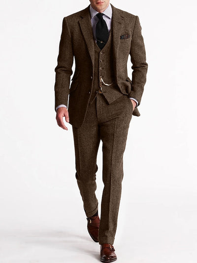 Brady - Costumes de smoking trois pièces en tweed traditionnel pour hommes