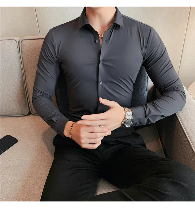 Albert - Chemise sans couture à haute élasticité pour hommes