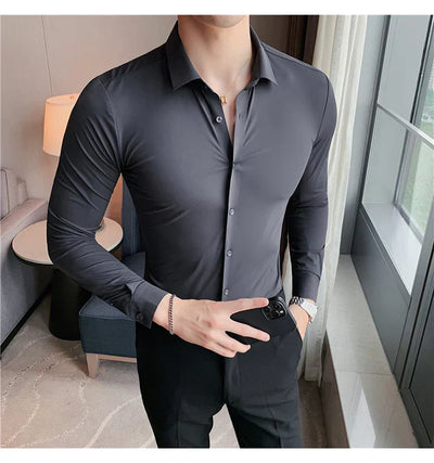 Albert - Chemise sans couture à haute élasticité pour hommes