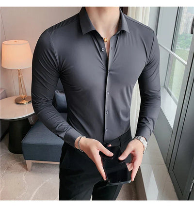 Albert - Chemise sans couture à haute élasticité pour hommes