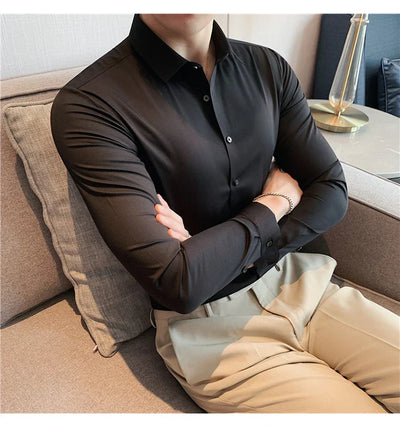 Albert - Chemise sans couture à haute élasticité pour hommes